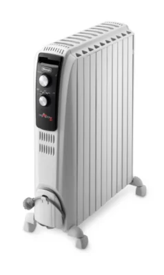 Radiateur à bain d'huile 2500 W, pour 30 m², blanc, l.52 x P.16 x H.65 cm, Delonghi Dragon 4 TRD41025