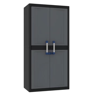 Armoire haute de garage en plastique recyclé Jumbo gris et noir