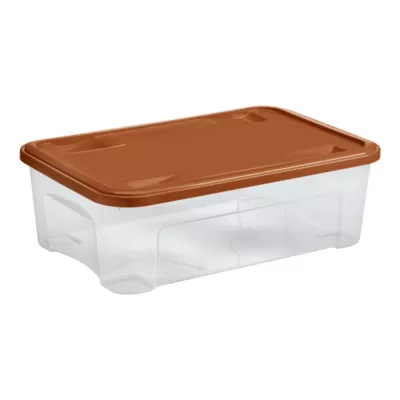 Boîte de rangement Tontarelli Combi Box 29,5 L couvercle terracotta vendue par 3 pièces