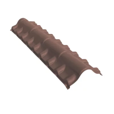 Faitière pour plaque de toiture imitation tuile Coverlife Tegola en pvc marron 170 cm