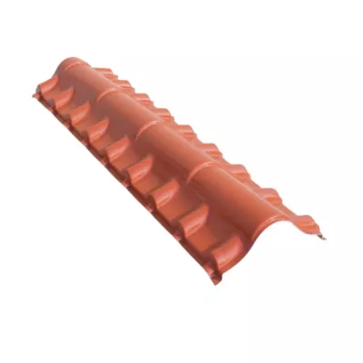 Faitière pour plaque de toiture imitation tuile Coverlife Tegola en pvc terracotta 170 cm
