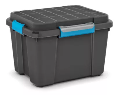 Malle de rangement 45 L noir avec couvercles Keter Scuba