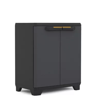 Lot de 2 armoires Linear Black 1 haute + 1 basse