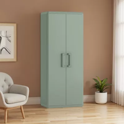 Armoire haute Keter Quadra vert L.68 x H.166 x P.39 cm