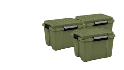 Malle de rangement Scuba avec couvercle et étanche, kaki, 49L vendue par 3 pièces