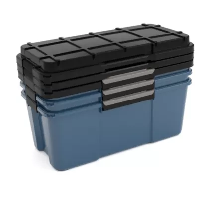 Malle de rangement bleue 80L Scuba Keter vendue par 3 pièces