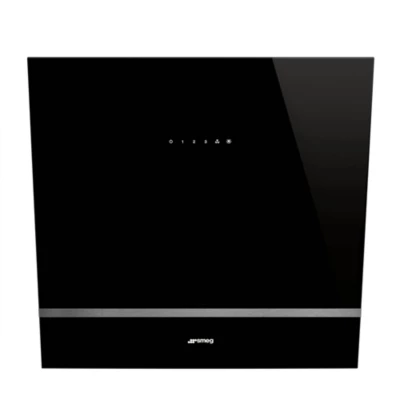 Hotte décorative inclinée Universel L. 60 cm KV26N Smeg noir