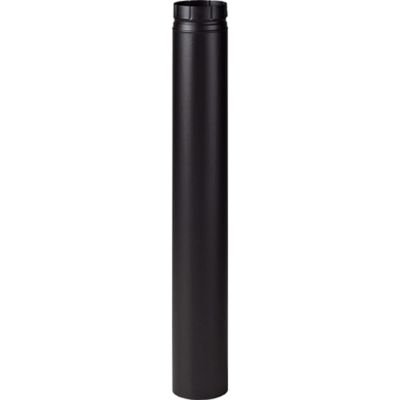 Image principale de Tuyau de poêle à bois émaillé noir mat 100 cm Ø180 mm Poujoulat