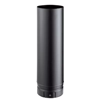 Image principale de Tuyau de poêle à bois émaillé noir mat 50 cm Ø180 mm Poujoulat