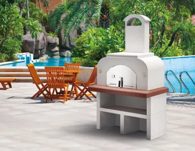 Four à bois Easy Garden medium avec base en béton Palazzetti