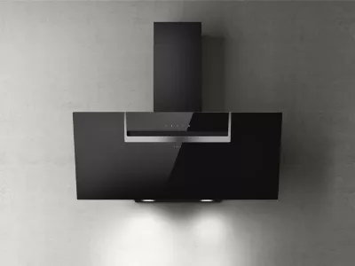 Hotte inclinée en verre noir L. 90 cm Sheen S Elica