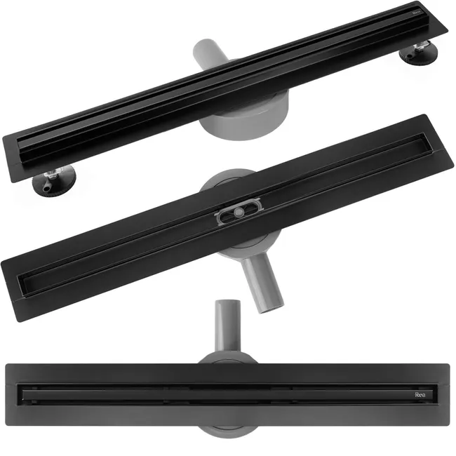 DRAIN LINÉAIRE REA NEOX SLIM PRO 500 BLACK 54X9X6,5CM