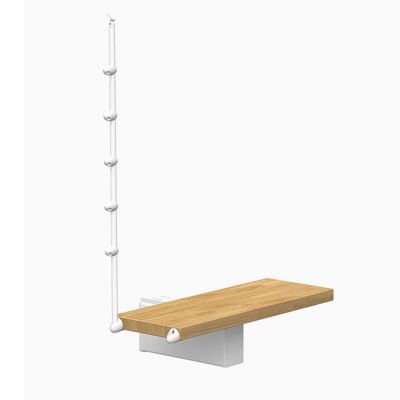 Marche supp escalier Magia70, ø110cm blanc/chêne