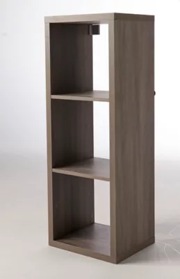 Étagère modulable 3 cubes coloris chêne gris Mixxit