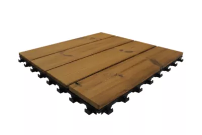 Dalle de terrasse en pin thermo-chauffée Smartdeck L.60 x l.60 cm, ép.25 mm