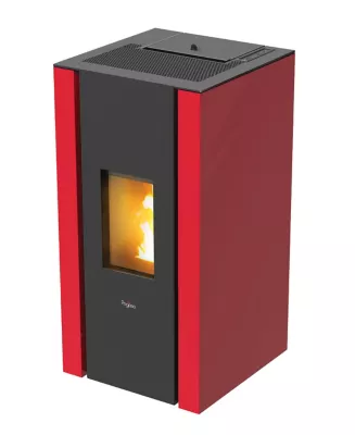 Poêle à pellet Pegaso Elane bordeaux 8.6 kW