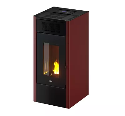 Poêle à pellet Pegaso Saba bordeaux 14 kW