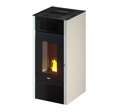 Poêle à pellet Pegaso Saba blanc 14 kW