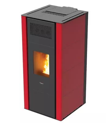 Poêle à pellet Pegaso Mira bordeaux 16.2 kW