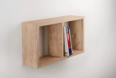 Étagère murale 2 cubes Yasmine chêne sonoma