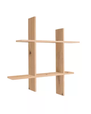 Étagère murale chêne artisan Lucia L.80 x H.80 x P.15 cm Format