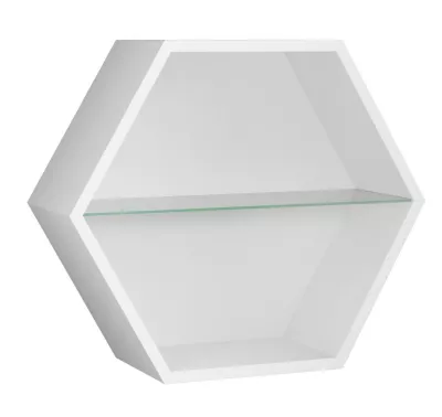Étagère murale blanc Edge L.44 x H.51 x P.19 cm Format