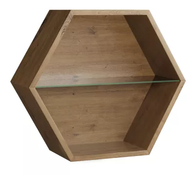 Étagère murale chêne artisan Edge L.44 x H.51 x P.19 cm Format