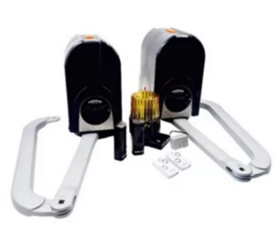 Kit de motorisation sur batterie 24V pour portail battant à bras Compas Genius by FAAC