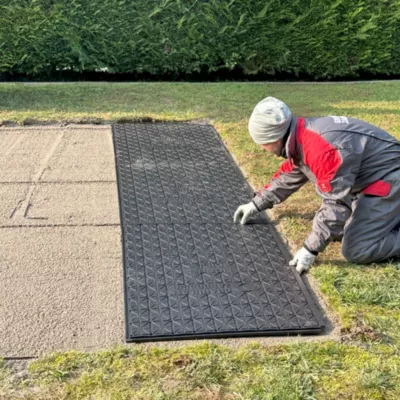 Base pour dalles Fast Base noir 75 x 110 cm Granulati Zandobbio
