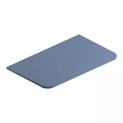 Plan de toilette en mélaminé bleu mat Alba 84,5 cm