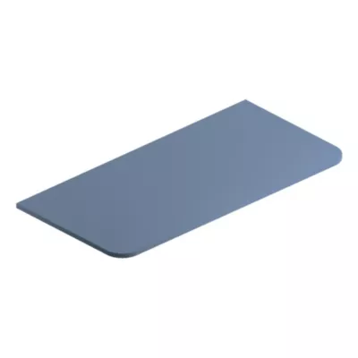 Plan de toilette en mélaminé bleu mat Alba 104,5 cm