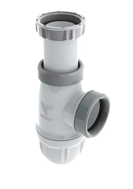 Siphon pour évier 1 cuve Diam.40 mm réglable en hauteur blanc NF - VALENTIN Connectic
