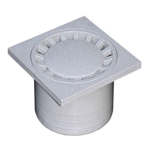 Siphon cour 30x30 pvc gris FIRST