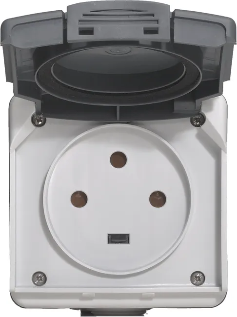 Image principale de Prise de courant 3P+T 20A IP55 saillie - Plexo - gris - Legrand