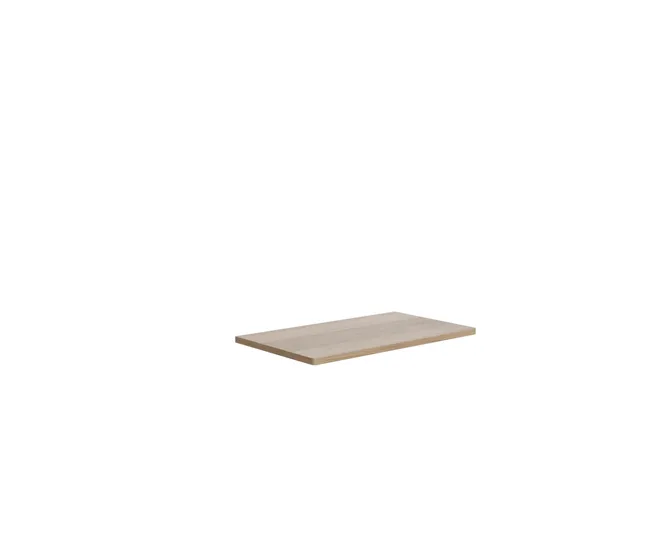 Plan de toilette mdf placage chêne Ep.2.5 x l.90 x P.48.5 cm Natural