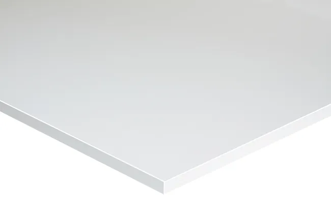 Plan de toilette aggloméré blanc mat snow Ep.1.8 x l.120.4 x P.49 cm .