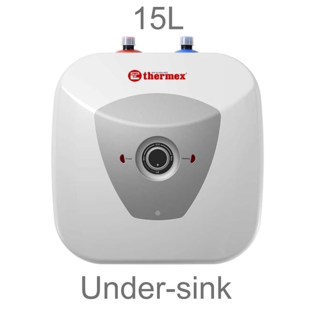 Chauffe-eau électrique HIT PRO 15L Thermex, Installation sous l'évier arrivées d'eau en haut