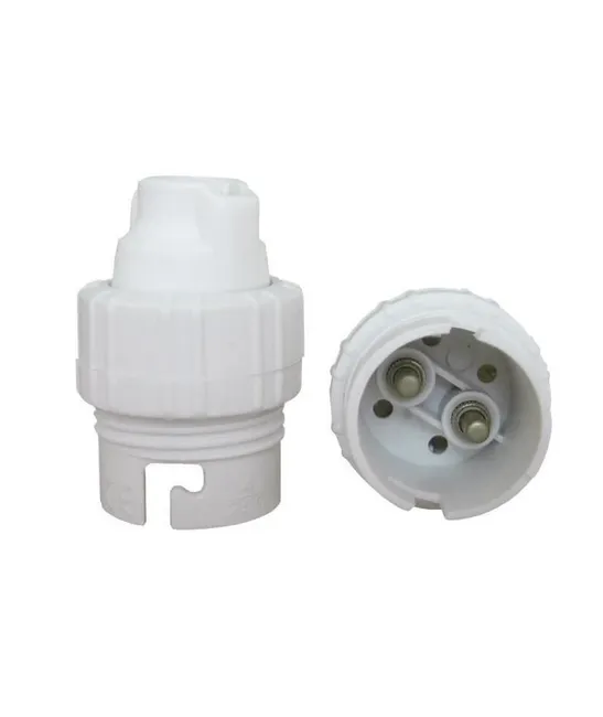 Image principale de Douille B22 Nylon simple bague - Blanc - Zenitech