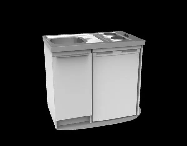 CUISINETTE BOREALE 100CM FR.55 INX KECR104_10