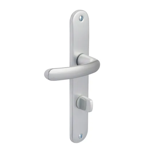 Image principale de Ensemble de porte budget bezault entraxe 165mm condamnation - argent - 73269