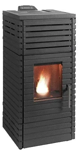 POELE A GRANULE PYRA 8KW VERRE NOIR 6184-43