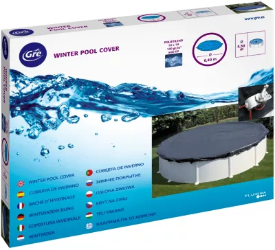 Bâche hiver pour piscine en acier ronde Gré ⌀380cm