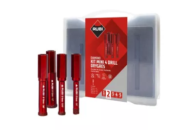 Kit 4 trépans diamantés Mini Drygres 4Drill Rubi