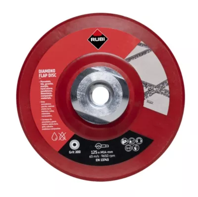 Disque de meulage à lamelles 200 grains D. 125 mm Rubi