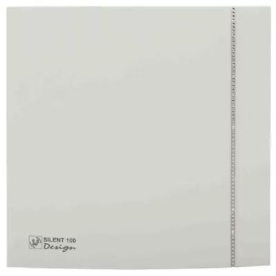 Aérateur ultra silencieux S&P Silent Design 100 CZ Blanc Swarovski ø100 mm