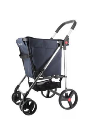 Chariot poussette de courses 4 roues Rolser bleu marine