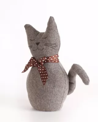 Cale porte chat Rei tissu ⌀10,5x H.25,5 cm