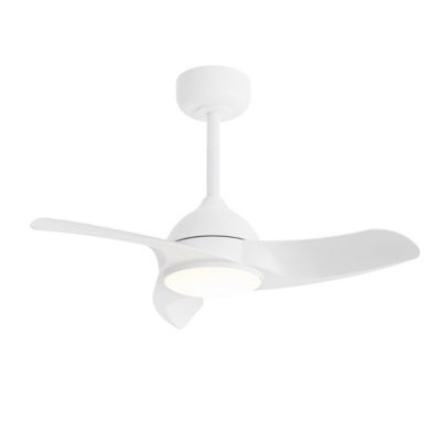 Ventilateur de plafond éclairage LED, silencieux Ø76cm blanc Sulion - Télécommande incluse