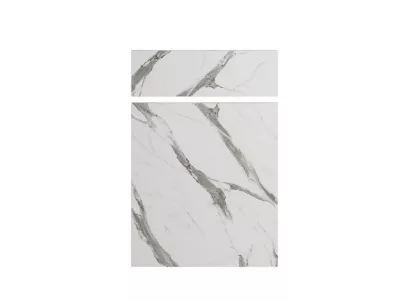 Façade de cuisine 1 porte et 1 tiroir Palma effet marbre blanc l. 50 cm x H. 72 cm