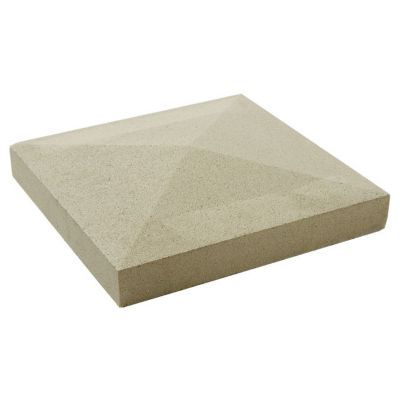 Chapeau de pilier pointe diamant blanc 50 x 50 cm